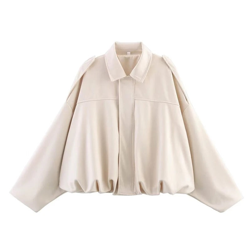 Veste pour dames avec col retourné et manches longues