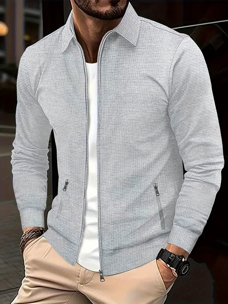 Herenvest met ritssluiting en stijlvolle look