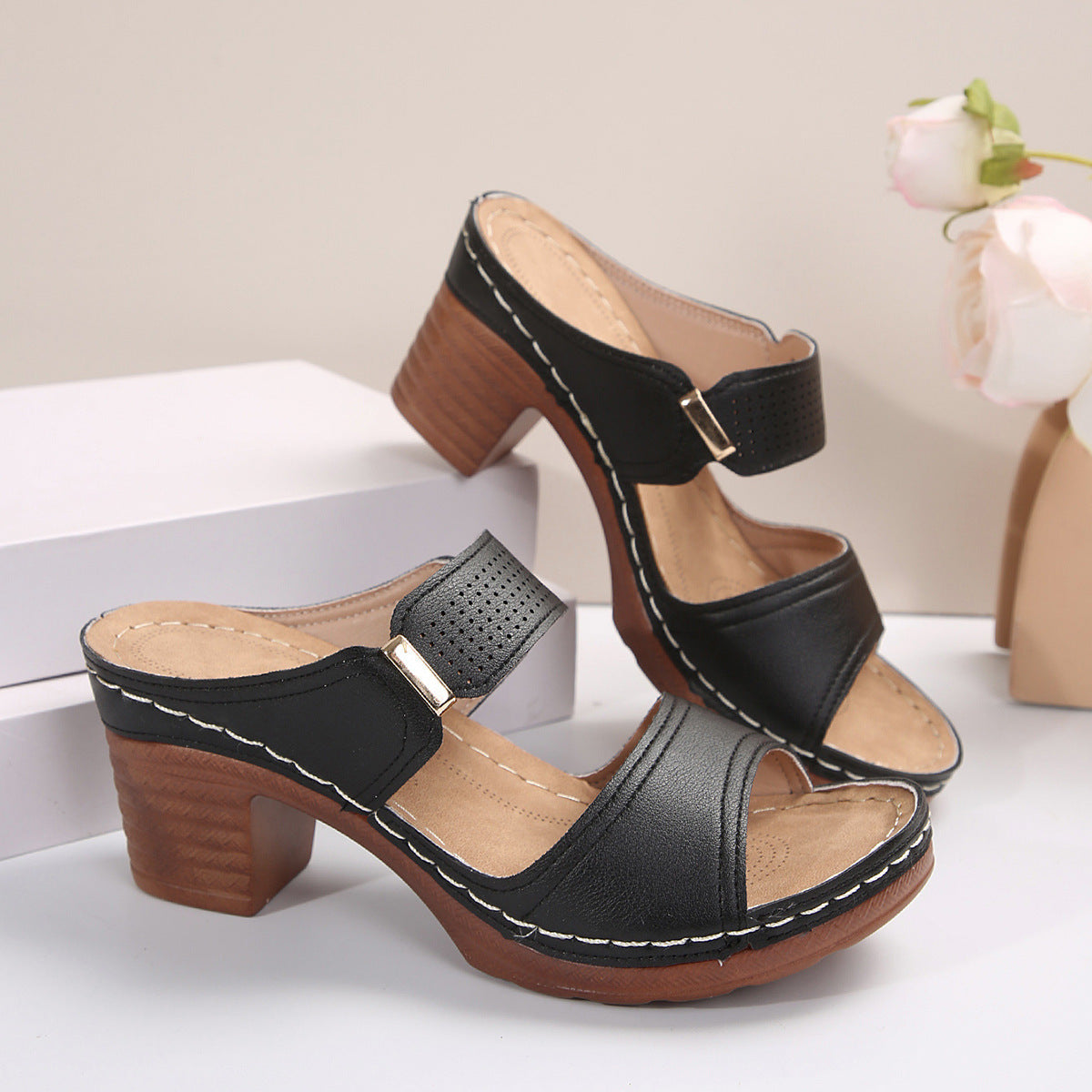 Sandalen Elegant & Comfortabel | Hoge Hak & Slipvaste Zool