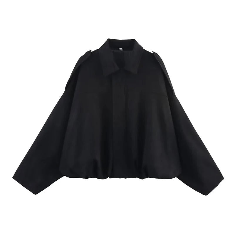 Veste pour dames avec col retourné et manches longues