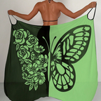 Strandjurk met Vlinderprint en V-Hals voor Dames