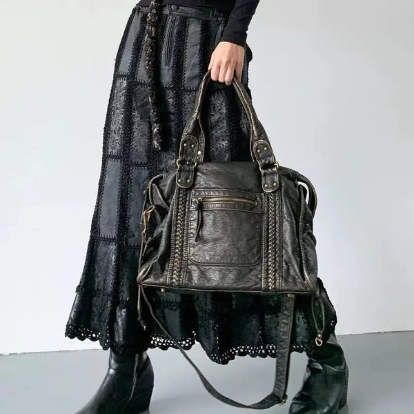 Vintage Leren Draagtas Voor Vrouwen | Elegant & Functioneel | Tijdloos Design