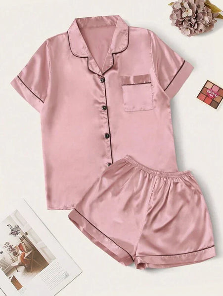 Satijnen Pyjamaset | Luxe en Comfort | Elegante Satijnen Stijl