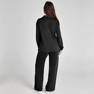 Dames Loungewear Set | Comfortabele Twee-Delige Huispak met V-Hals