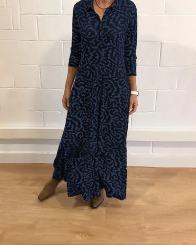 Jillian - Elegante maxi jurk met lange mouwen