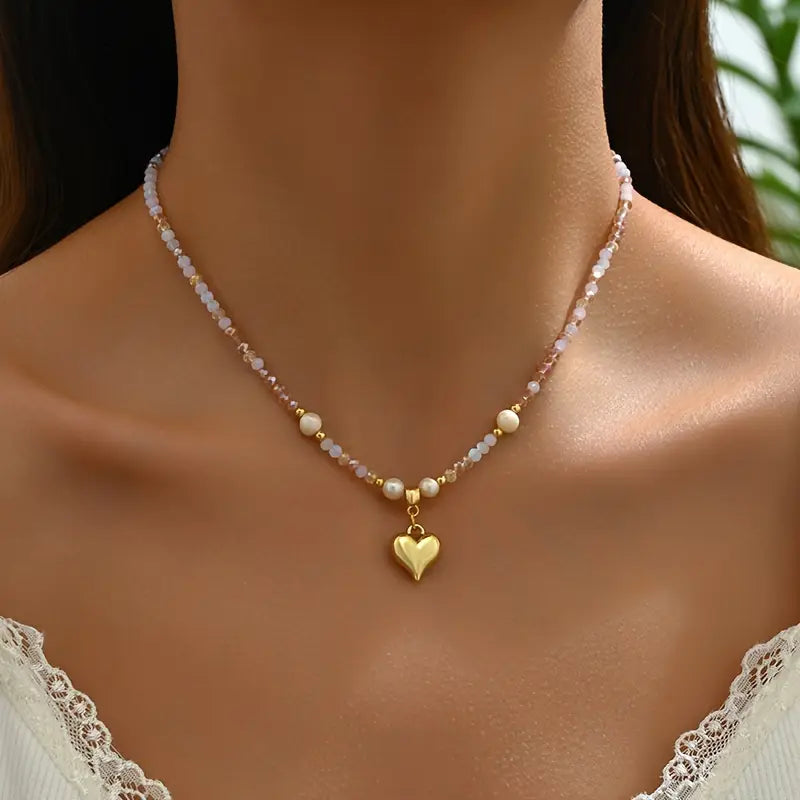 Halsketting met Gouden Hart Hanger voor Dames