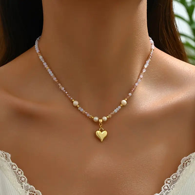 Halsketting met Gouden Hart Hanger voor Dames