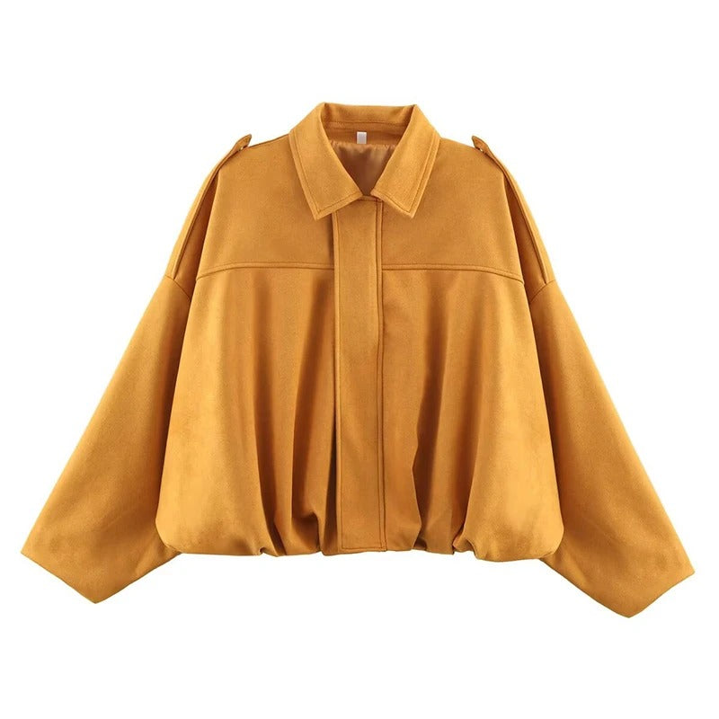 Veste pour dames avec col retourné et manches longues