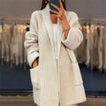 Dames Gebreid Vest | Oversized Lange Cardigan met Zakken
