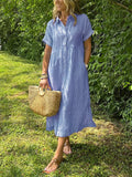 Robe maxi avec fente et col en V pour femmes