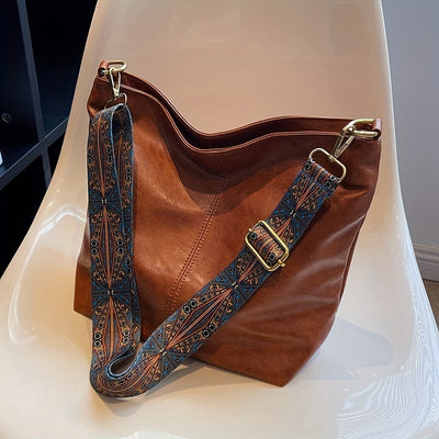 Retro Schoudertas voor Dames | Modieuze en Functionele Handtas | Verstelbare Riem