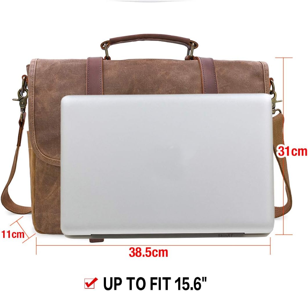 Heren Schoudertas | Vintage Look met Laptopvak en Stevige Afwerking