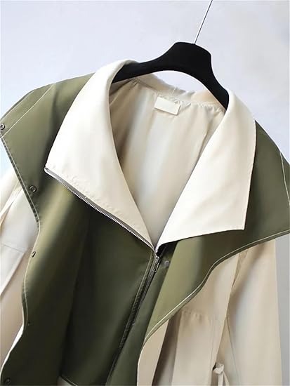 Dames Jas met Grote Kraag | Modieuze Oversized Regenjas