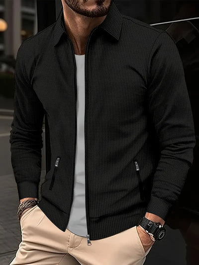 Herenvest met ritssluiting en stijlvolle look