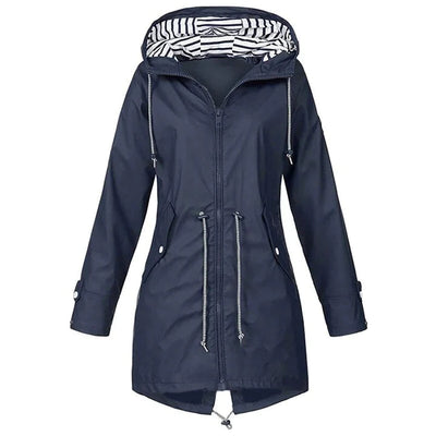 Winddichte regenjack met capuchon voor dames