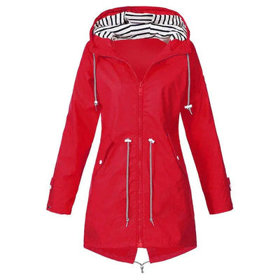 Winddichte regenjack met capuchon voor dames