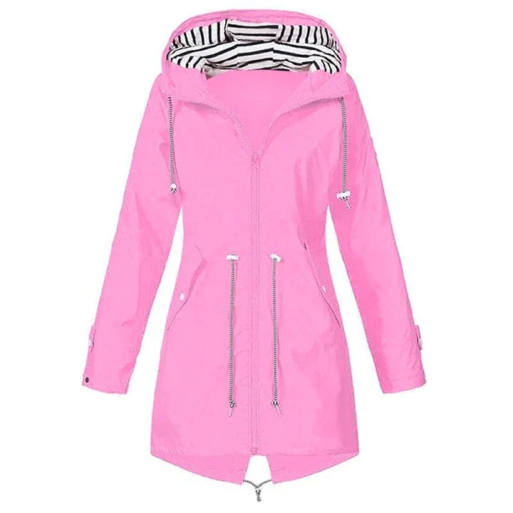 Winddichte regenjack met capuchon voor dames