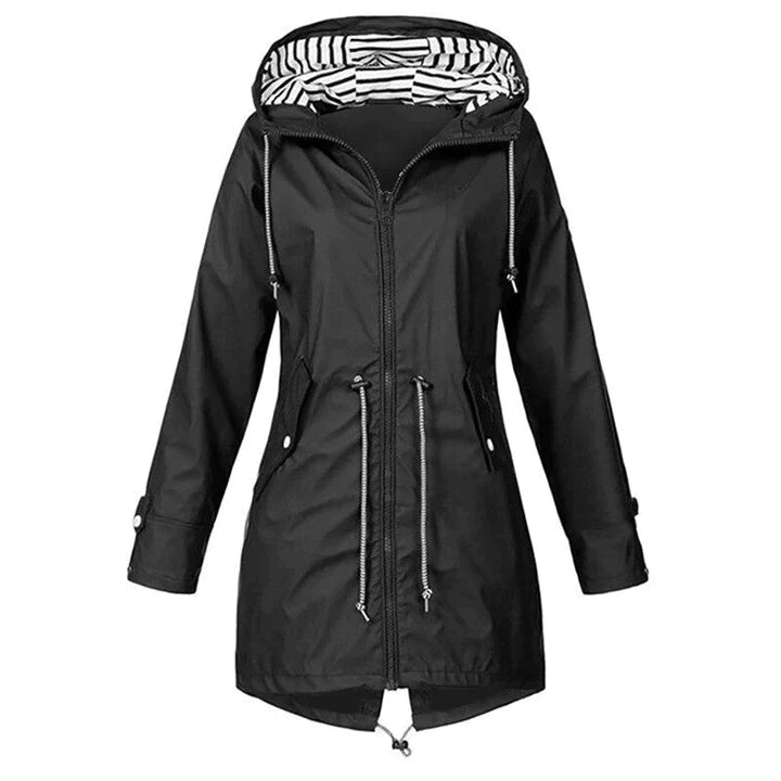 Winddichte regenjack met capuchon voor dames