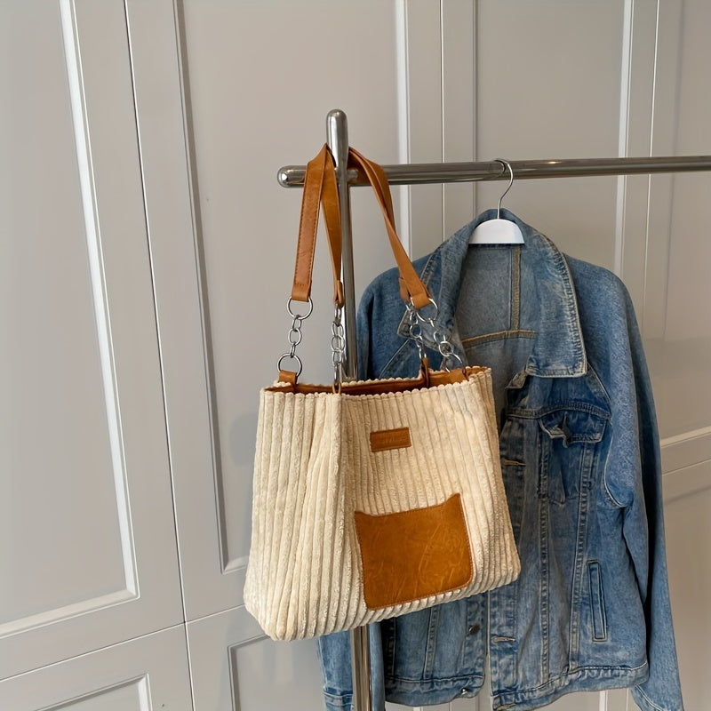 Zoe Corduroy Kettingtas Dames | Stijlvol & Functioneel