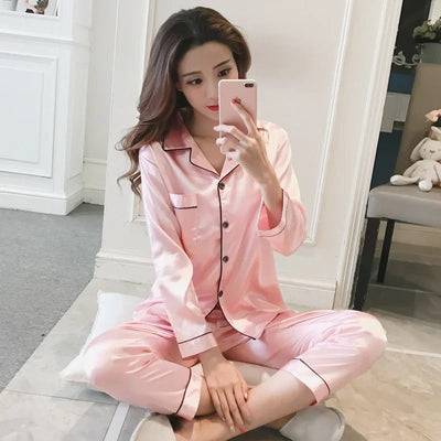 Elara | Zijden Satijnen Dames Pyjama