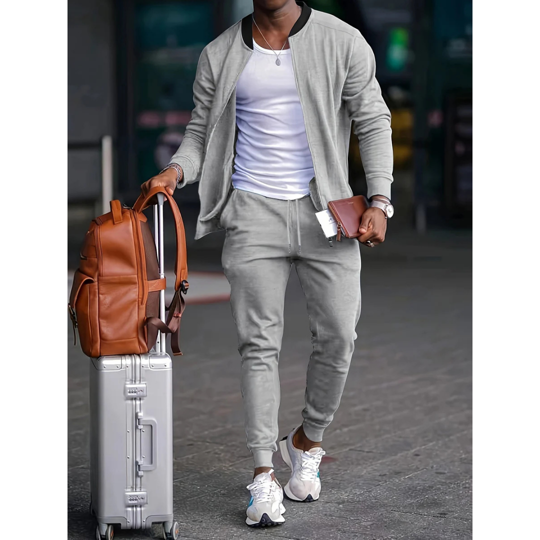 Tweedelige casual en comfortabele set voor heren