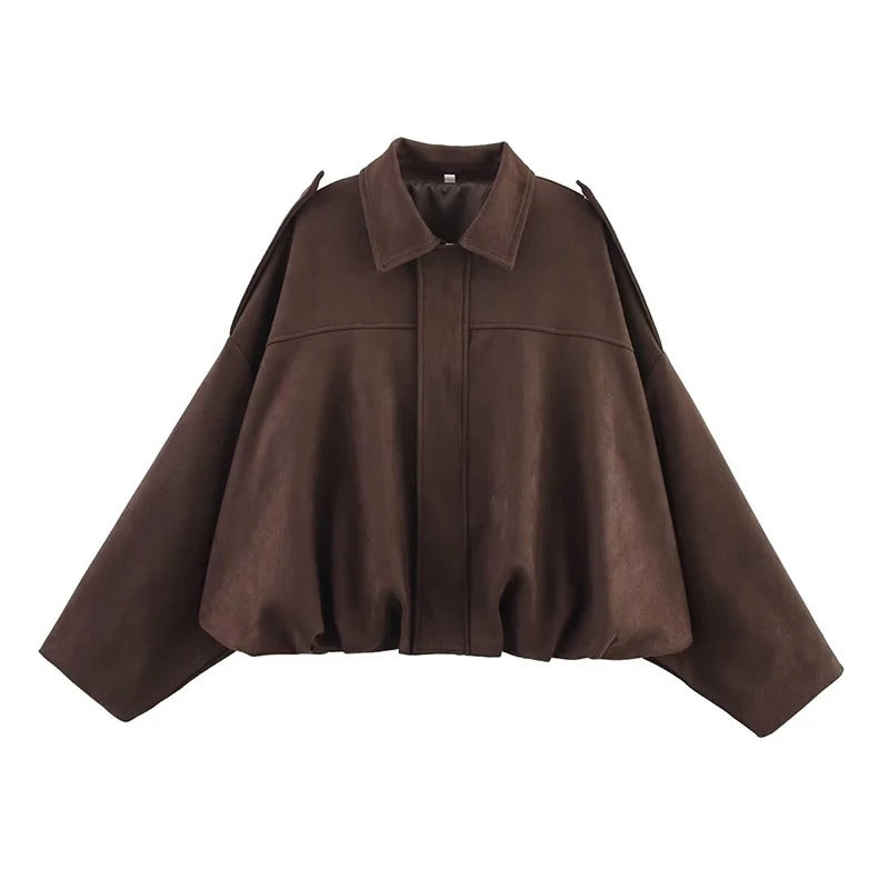Veste pour dames avec col retourné et manches longues