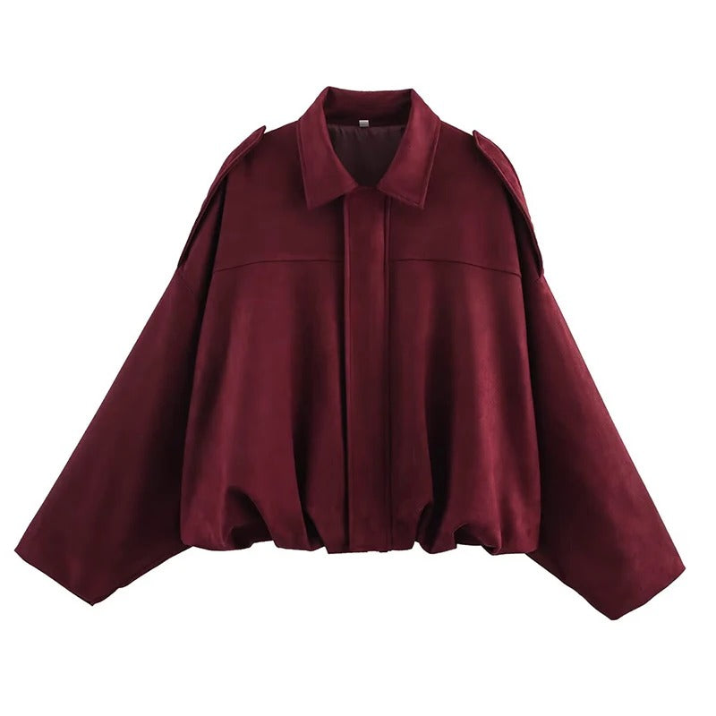 Veste pour dames avec col retourné et manches longues