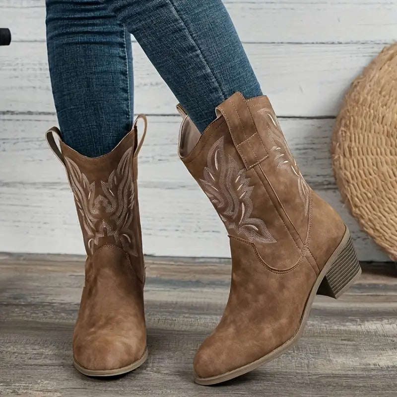 Cowgirl-laarzen voor dames met hak