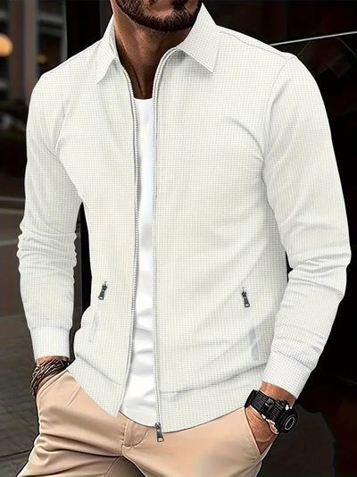 Herenvest met ritssluiting en stijlvolle look