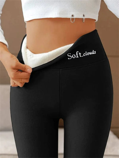 Warme winterbroek met hoge taille voor dames