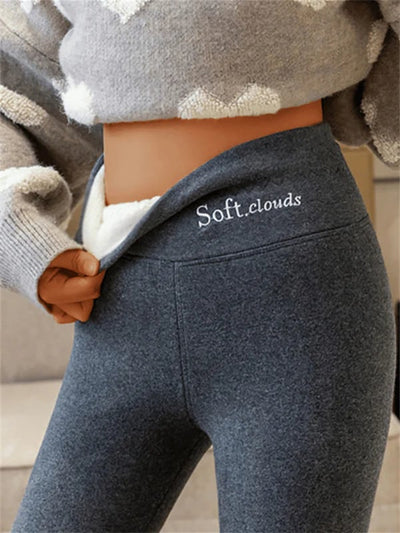 Warme winterbroek met hoge taille voor dames