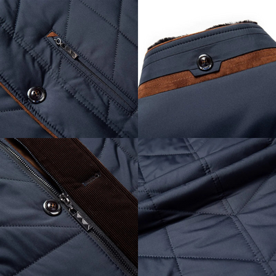 Heren warme winterjas met moderne snit