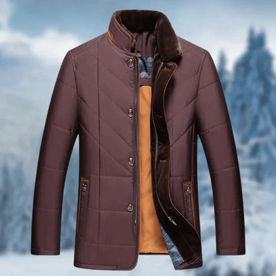 Heren warme winterjas met moderne snit