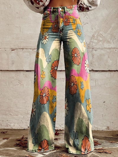 Quinn - Kleurrijke vintage broek voor dames