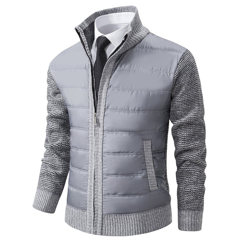 Moderne herenstrick-cardigan met winterritssluiting
