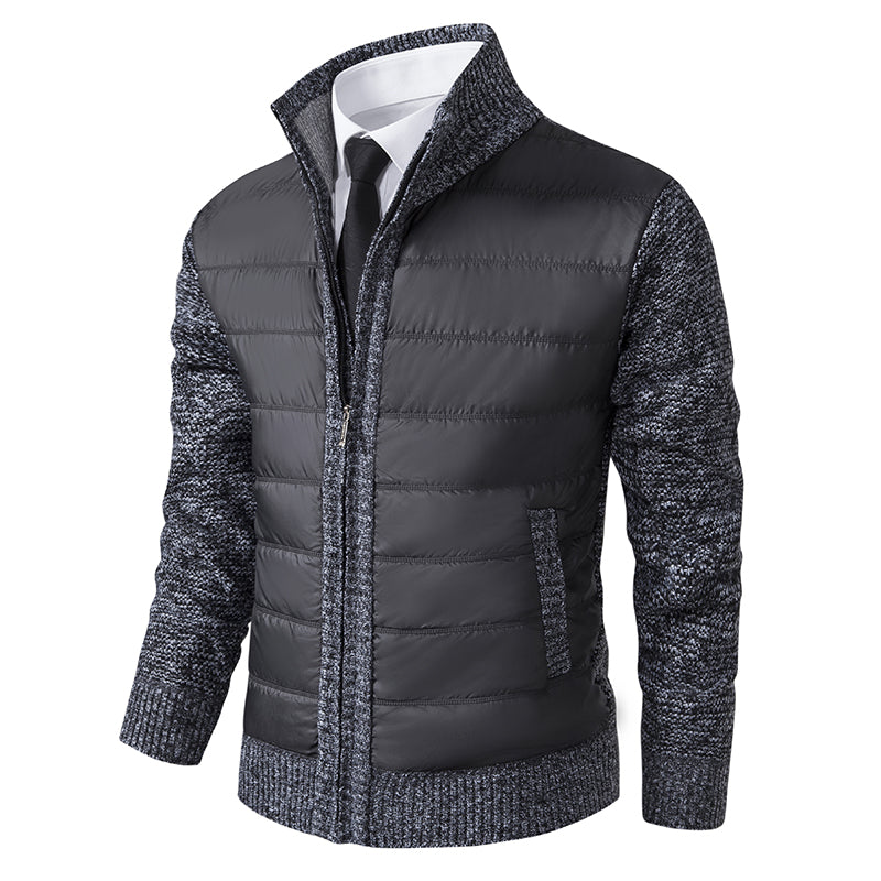 Moderne herenstrick-cardigan met winterritssluiting