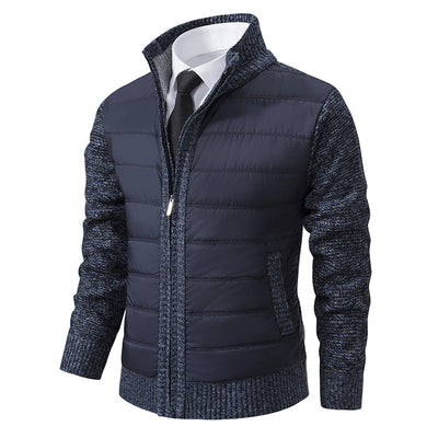 Moderne herenstrick-cardigan met winterritssluiting