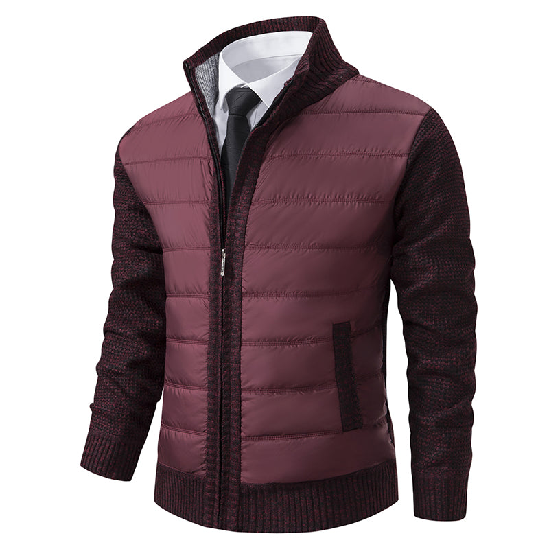 Moderne herenstrick-cardigan met winterritssluiting