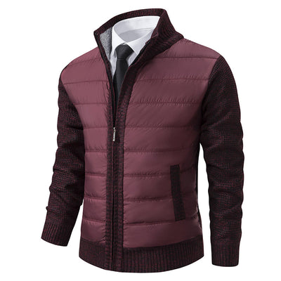 Moderne herenstrick-cardigan met winterritssluiting