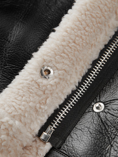 Dames Leren Jas | Warme Sherpa Voering | Casual en Formeel