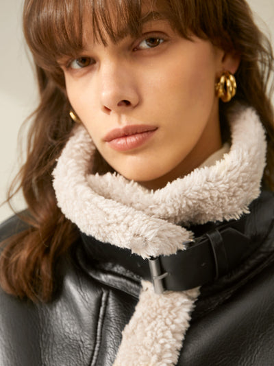 Dames Leren Jas | Warme Sherpa Voering | Casual en Formeel