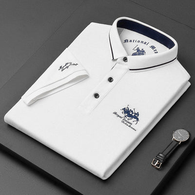 Casual poloshirt met knoopsluiting voor heren