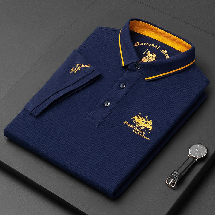 Casual poloshirt met knoopsluiting voor heren