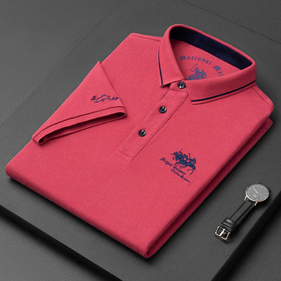 Casual poloshirt met knoopsluiting voor heren