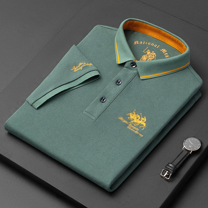 Casual poloshirt met knoopsluiting voor heren