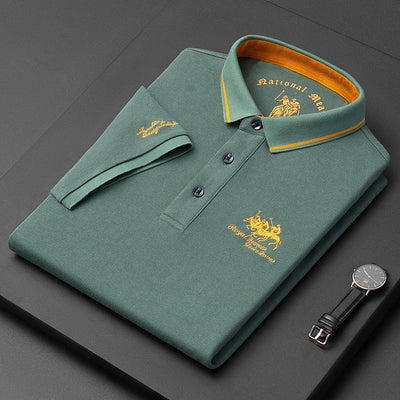Casual poloshirt met knoopsluiting voor heren