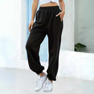 Baggy joggingbroek met hoge taille voor dames