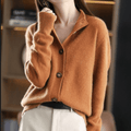 Dames Gebreid Vest Met Reverskraag | Vest Met Knopen