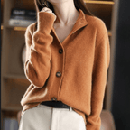 Dames Gebreid Vest Met Reverskraag | Vest Met Knopen