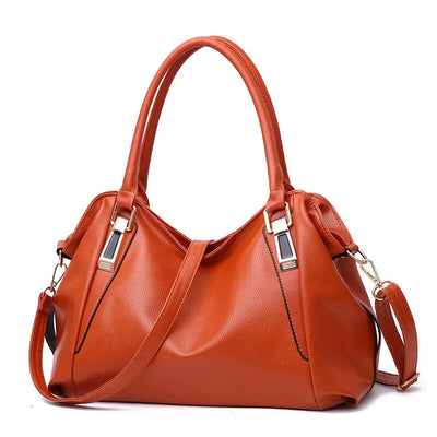 Dames Handtas | Ruime Elegante Schoudertas met Gouden Details